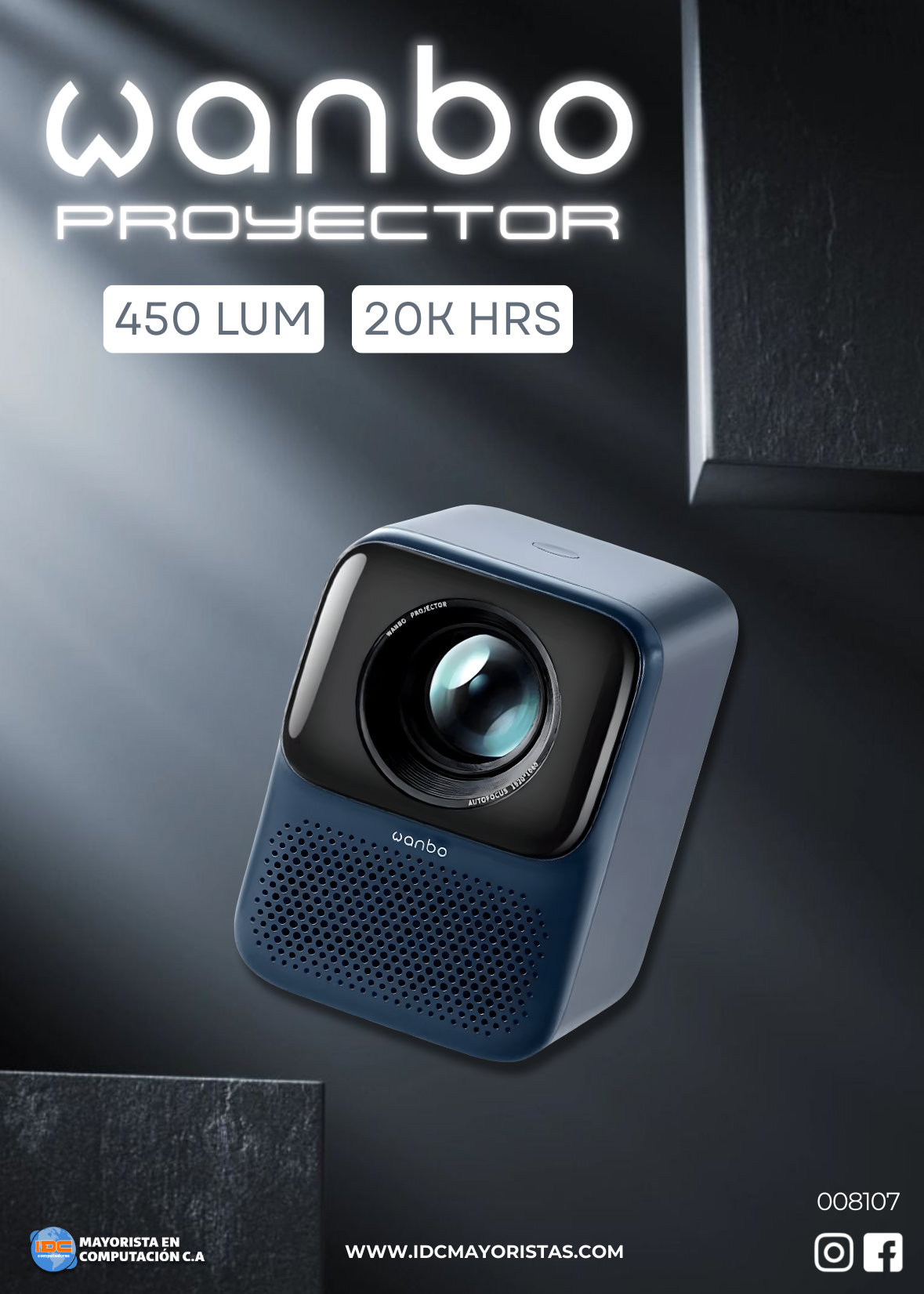 Proyector Wanbo By Xiaomi T2 Max Lcd 450 Ansi 1920*1080 Auto Focus