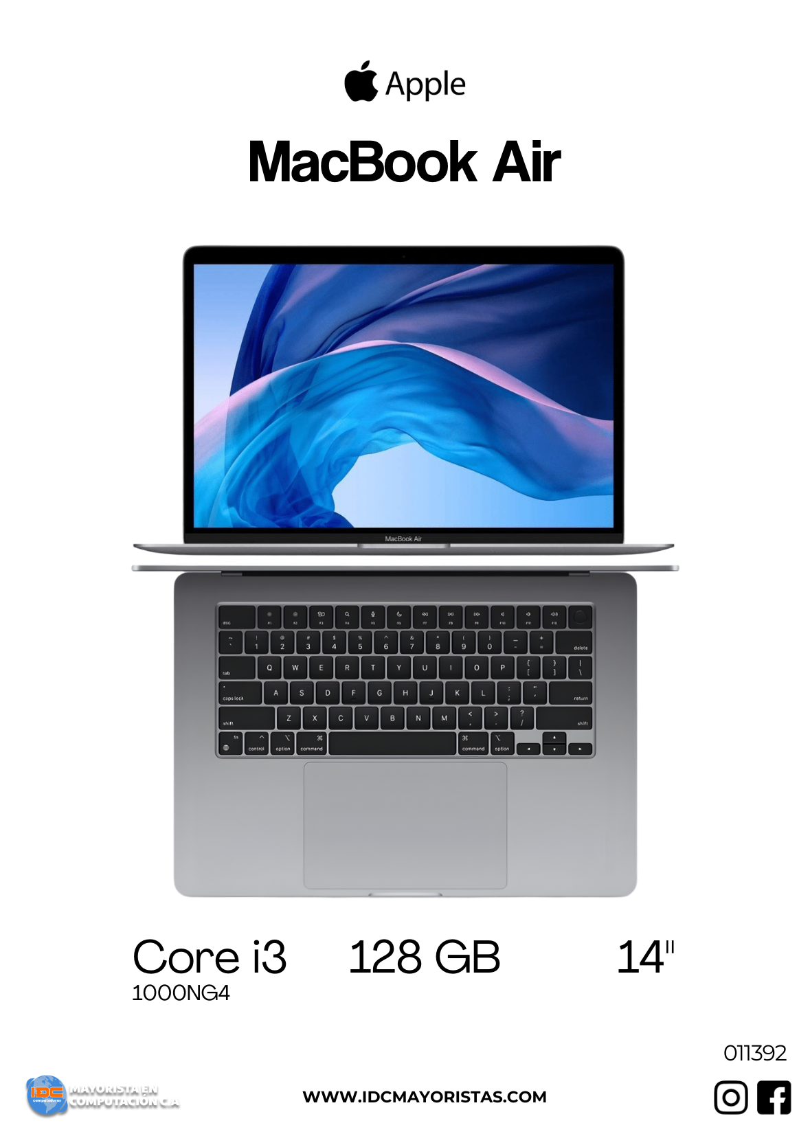 Laptop Apple Macbook Air 2020 Model Core™ I3-1000ng4 128gb Ssd 8gb