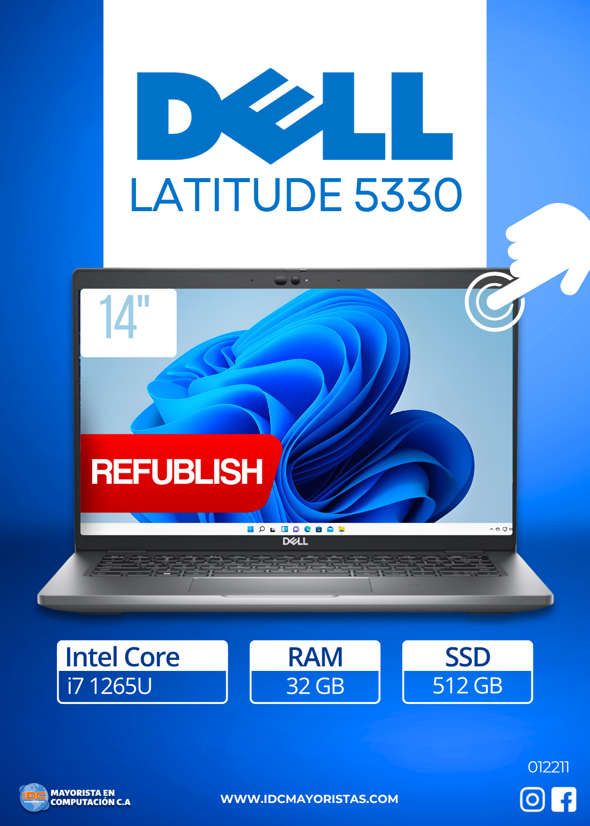 Laptop Dell Latitude 5330 2-in-1 Intel Core I7 1265u (12va) Ram