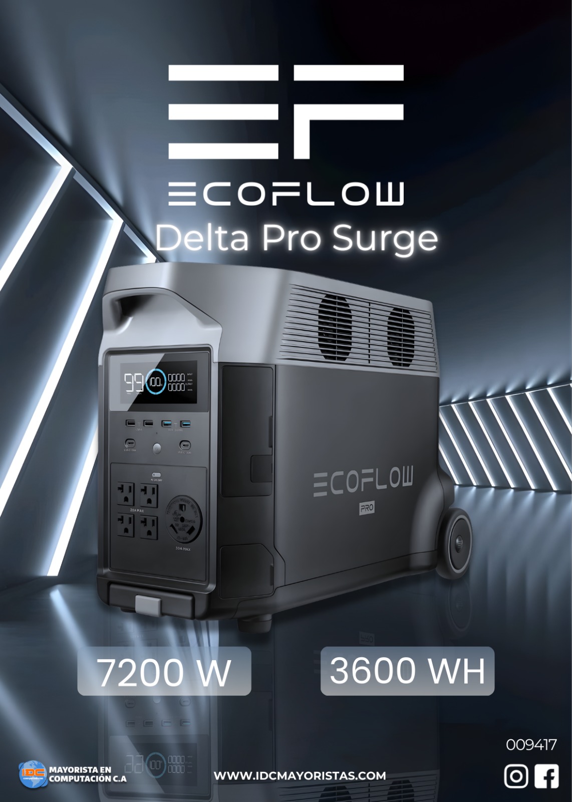 Central Electrica Portatil Power Station Ecoflow Delta Pro Surge